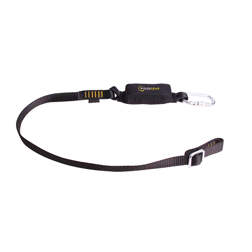 Single Leg adjustable Lanyard with Shock Absorber 1.8mtr. C/W 1 x RGK1 & RK11 Scaffold Hook