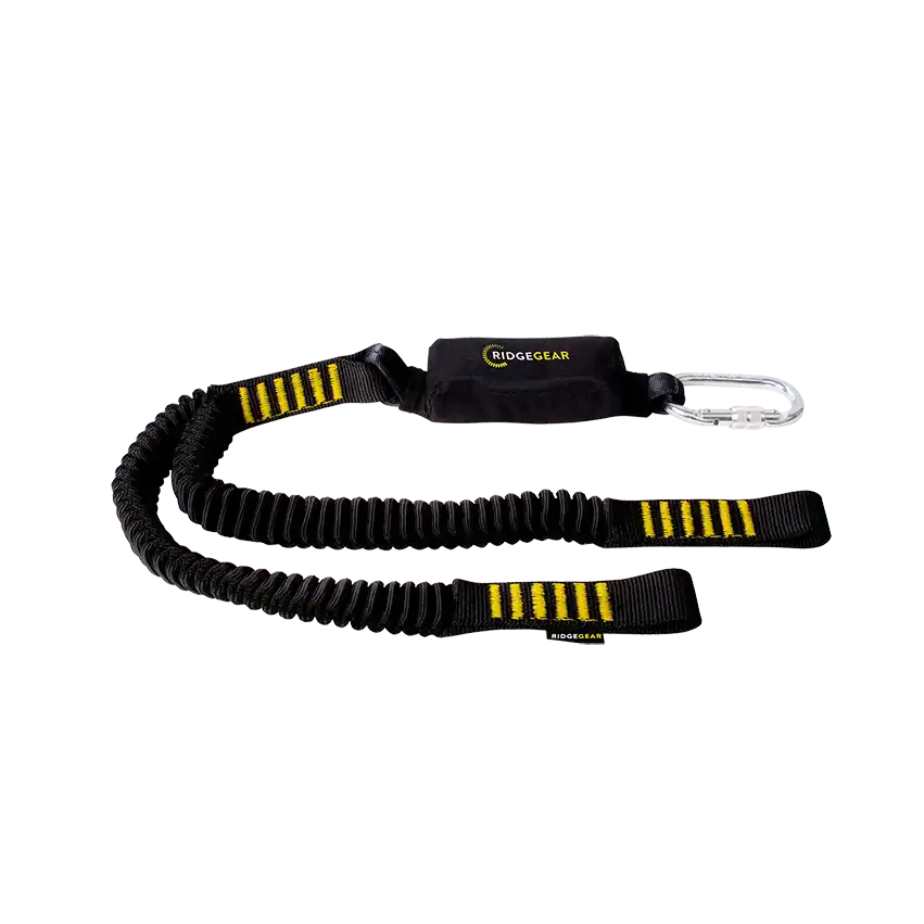 1.8mtr Fall Arrest twin leg Lanyard, elasticated with 2 superlight Scaffold Hooks